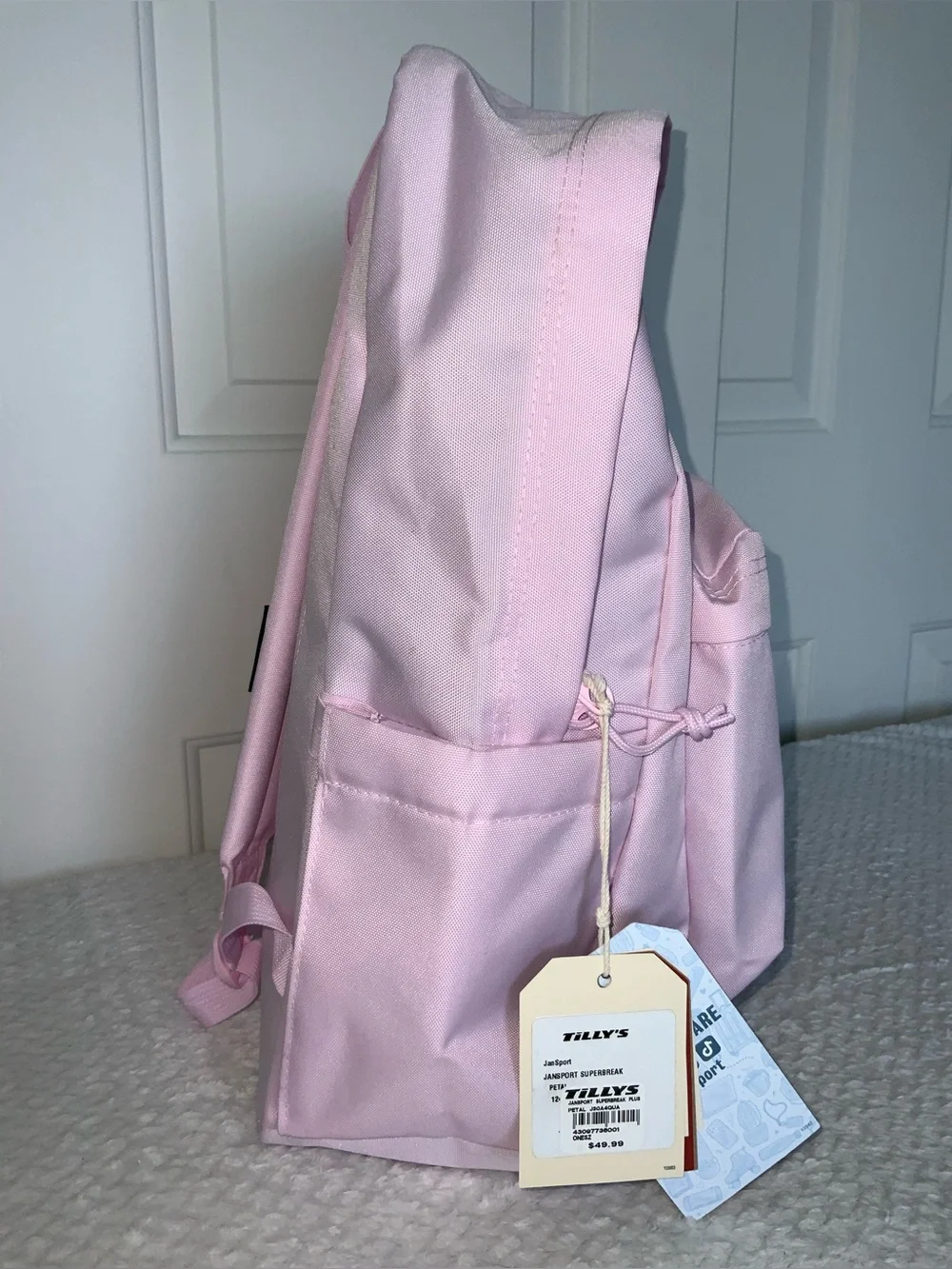 JanSport SuperBreak Plus Embroidered Pink Bows backpack
